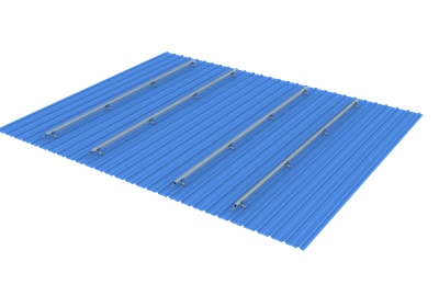 μεταλλικές ράγες τοποθέτησης ηλιακής οροφής