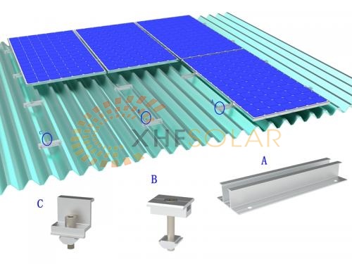 Easy Installation PV Panel Railless Roof Mounting System